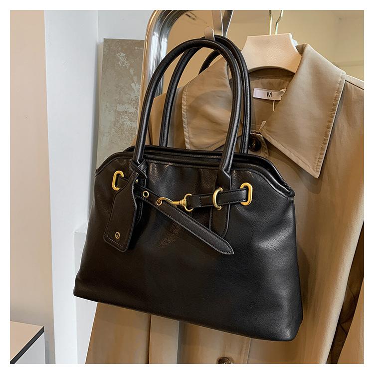 Vintage Commuter Briefcase Women's Work Handbag Fashion Design Shoulder Handbag Tote Bag