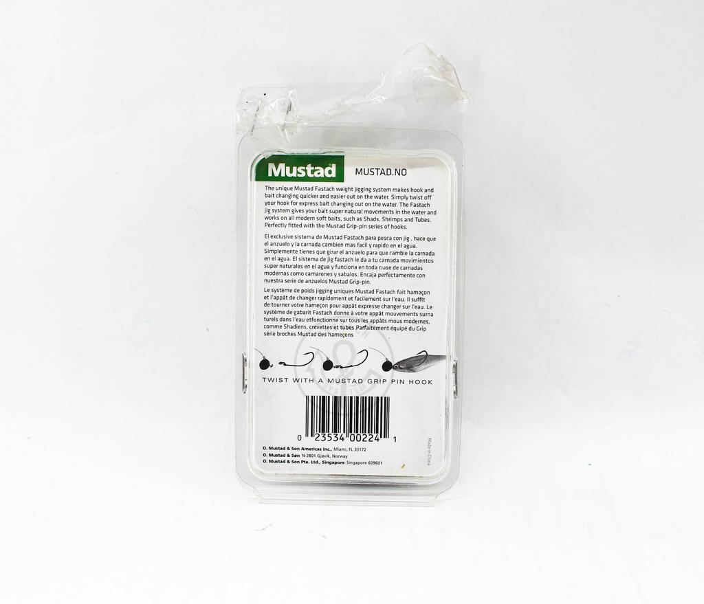 Sale Mustad Worm Weight Fastach 1.5 Oz Black (2241)