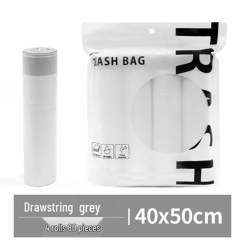 Drawstring Garbage Bags for Kitchen, Hotel, and Household Use - Portable and Thickened for Waste Classification