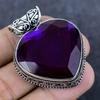 Аметист Драгоценный камень Ручная работа 925 Стерлинговое серебро Ювелирное изделие Подвеска 1.73" m6n66