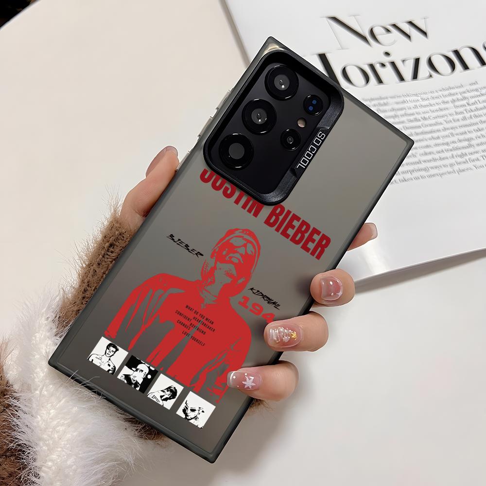 Чехол для телефона певца J-Justin B-Bieber для Samsung Galaxy S25 Edge S24 S23 S22 S21 S20 Ultra Funda Силиконовый Серебряный Чехол