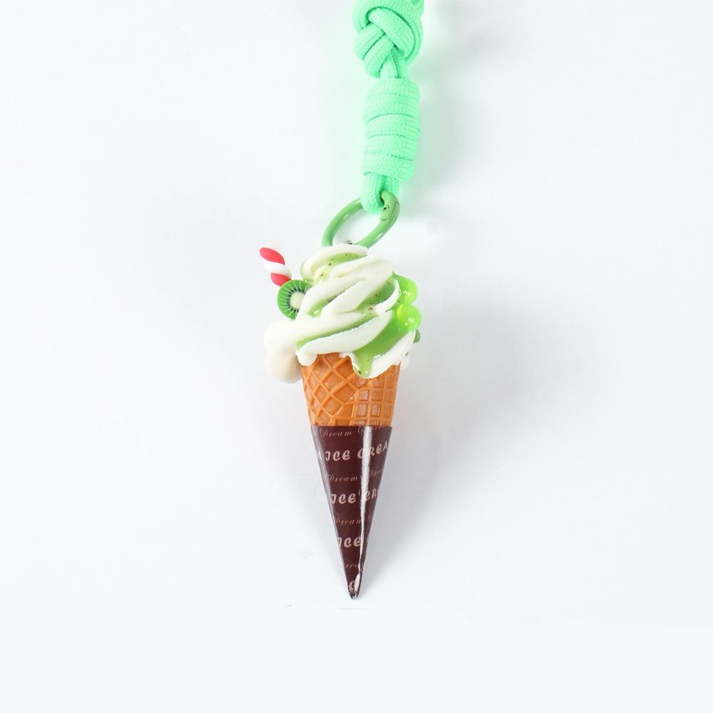 Fruit Flavored Ice Cream Keychain Cute Food Shaped Keyring Realistic Dessert Pendan Men