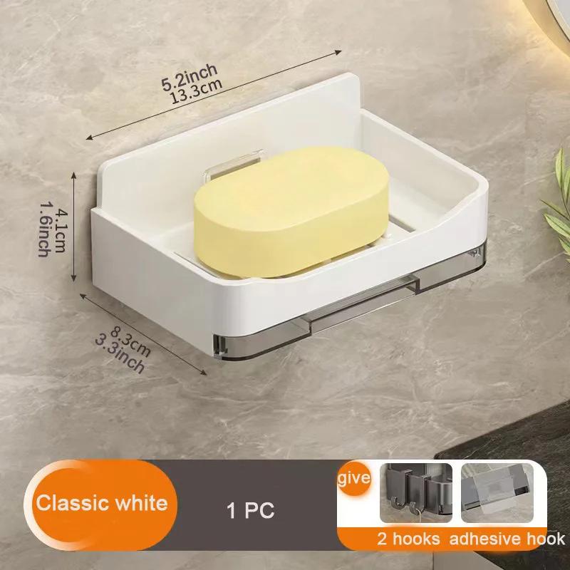 Держатель для мыла в ванной комнате, настенный держатель для мыла, органайзер, мыльница с двойным сливом, аксессуары для ванной комнаты