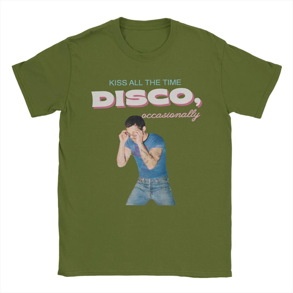 Harrys Styles Kiss All the Time Disco Occasionally T Shirt for Unisex 100 Cotton TShirt Crewneck Tee Shirt Short Sleeve Clothes