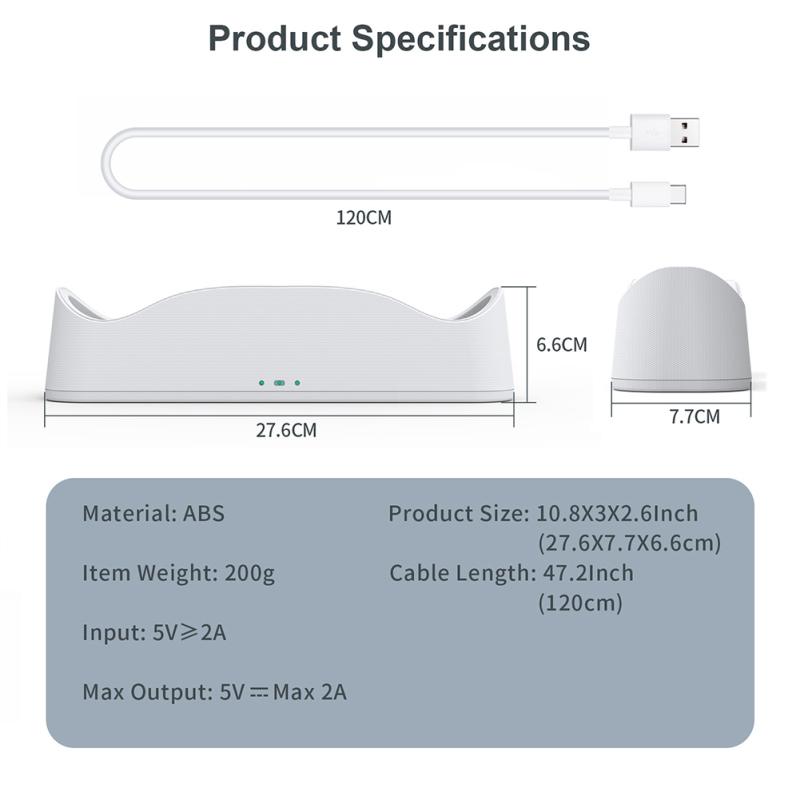 Подставка для зарядки Vr Контроллеры гарнитуры Док-станция для зарядки с зарядным кабелем Type-c Совместимость