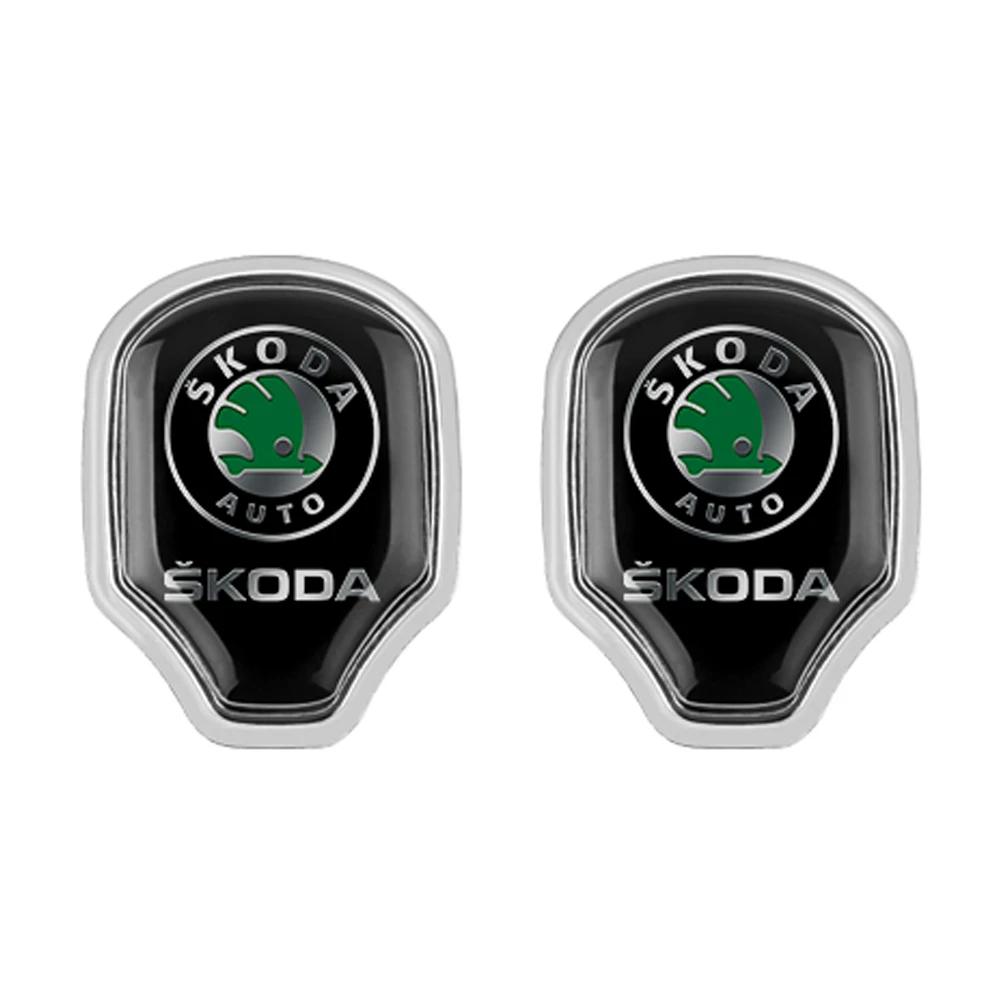 Car Sticker 1/2pcs Metal Car Hook Hanger Handbag Sticker Decor Accessories For Skoda Octavia Fabia Rapid VII Yeti Enyaq Kodiaq S