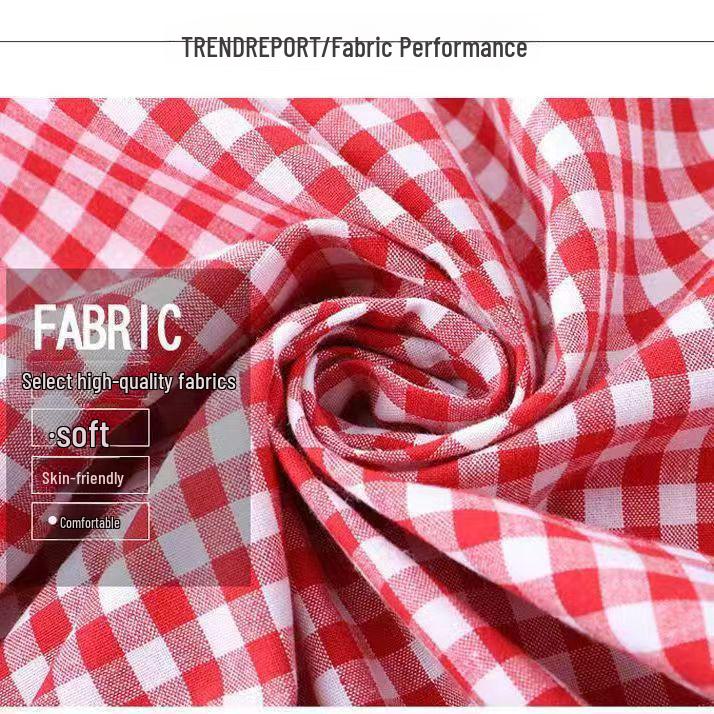 Летняя рубашка свободного кроя из хлопка в клетку в стиле ретро с карманами, длинными/короткими рукавами