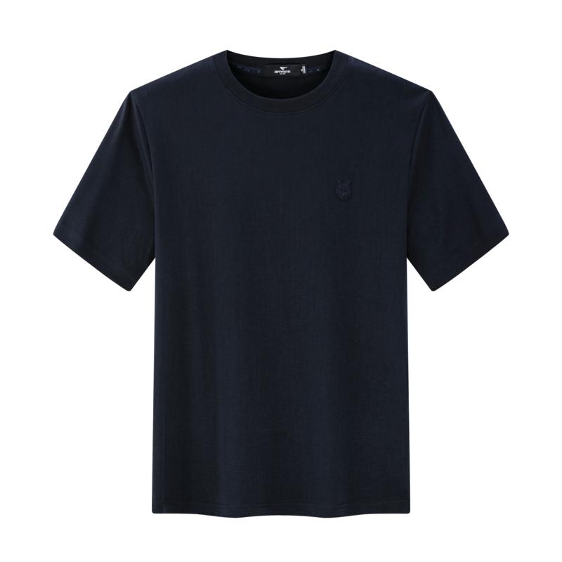 Seven Wolves Men's Wear Little Wolf Rubber Label Short Sleeve Round Neck T-shirt
