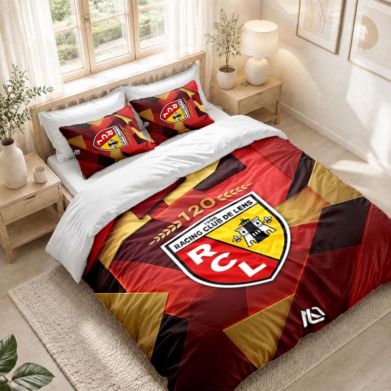 Bedding Set 1 Duvet Cover 2 Pillowcases Lens FC Print Bedroom Home Decoration
