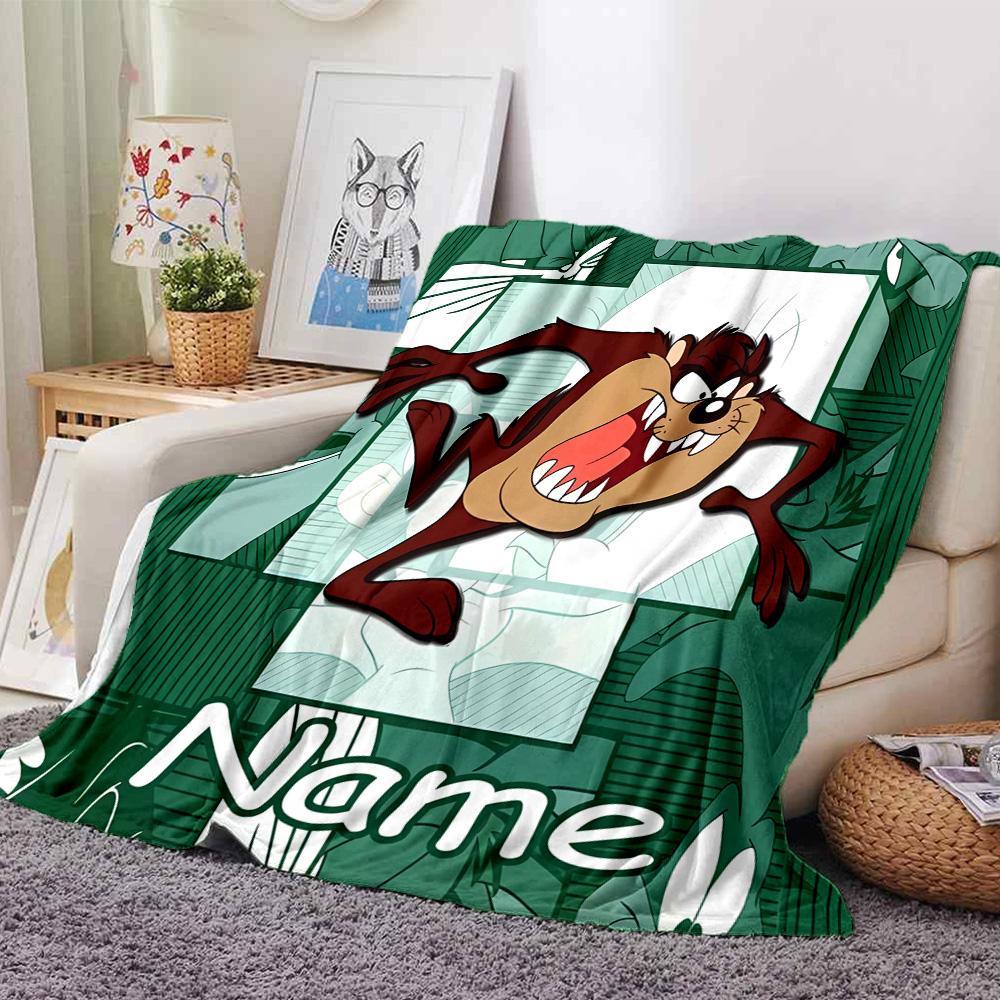 Customiz Name Personality Taz-Mania Blanket Soft &Warm Sofa Office Bed Travel Lunch Break Blanket, Gift Suitable All Seasons