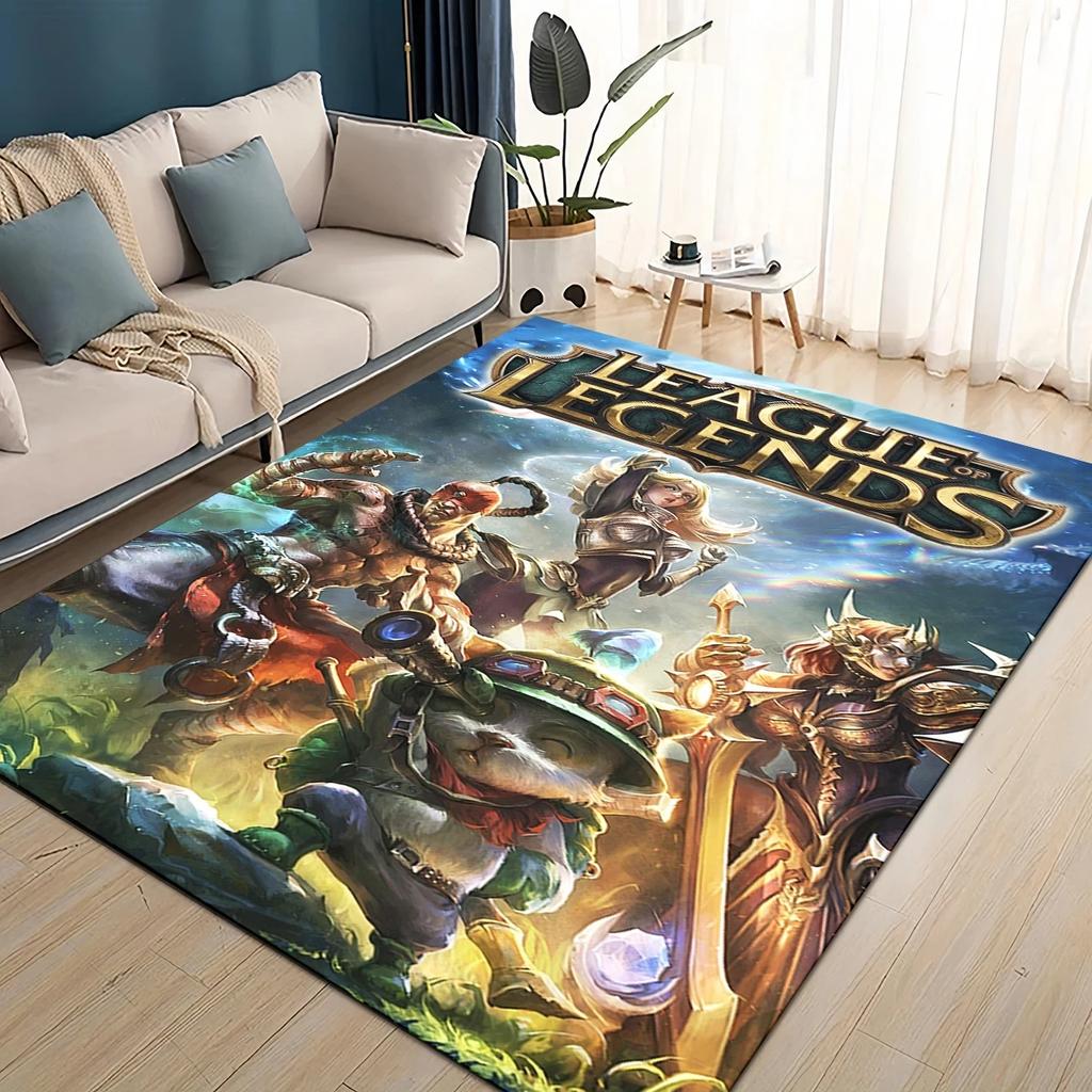Ковер с 27 стилями Джинкс из League of Legends LOL, мультяшный коврик для гостиной, спальни, дома, украшение для дивана, нескользящий коврик для игр детей