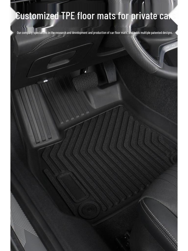 Durable, dirt-resistant, easy-clean, TPE eco-friendly anti-slip floor mats for 2025 Volkswagen Teramont Pro.