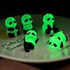 5pcs Glowing Panda Micro Landscape Ornament  Mini Figurines Miniature Panda Glowing In Dark Miniature Flower Potted Decor