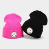 Hat Female Autumn and Winter Fashion Wool Hat Trendy Brand Knitted Hat Outdoor Smiley Face Student Hat Male Face Small Cold Hat Tide