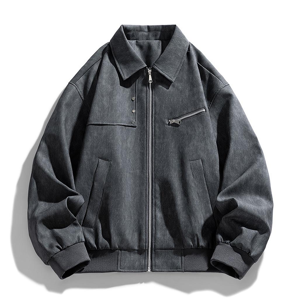 American Retro Lapel Jacket For Men And Women Loose Casual Motorcycle All Kinds Of Loose To Do Old Leather Motorcycle Jacket