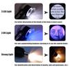 30X Rechargeable Magnifying Glasses LED UV Handheld Illuminated Magnifier with Blade Jewelers Loupe for Gem Jade Jewelry Repair