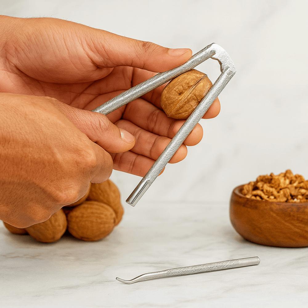 Multifunction Walnut Cracker Stainless Steel Efficient Nut Cracker Quick Crack Heavy Duty Pecan Sheller Nut Processing