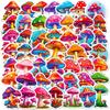 50 Mushroom Stickers Psychedelic Colorful Mushroom Personalized Graffiti Stickers Balance Car Suitcase