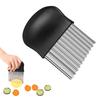 DFsucces Potato Wavy Potato Stainless Steel Wrinkle Kitchen Utensil for Carrots and Home Cooking Utensil Knife, Cutter, Cutter, Onions,