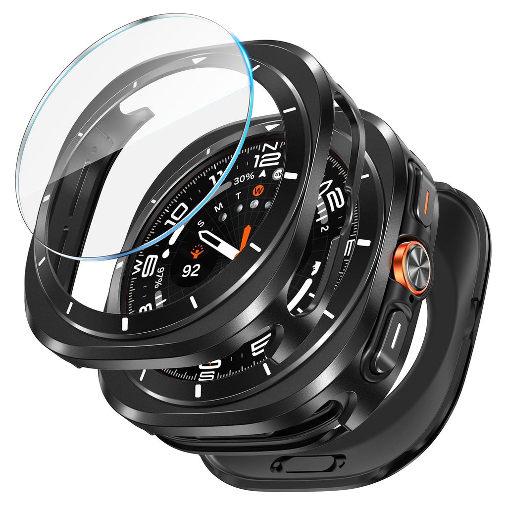 Metal Case+Tempered Glass Film for Samsung Galaxy Watch Ultra 2025 47mm Hard Protective Cover for Galaxy Watch Ultra Accessories