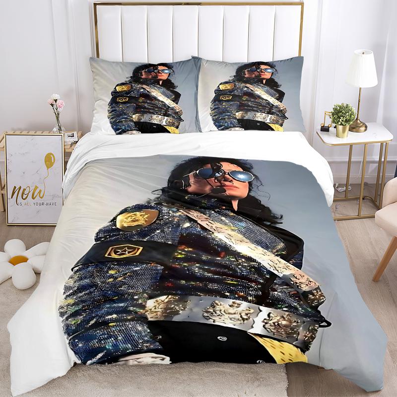 3Pcs Michael Jackson Performance Bedding Sets For All Sizes New 3D Printed Bed Cover Comforter Duvet Cover Pillowcase Bedroom Decoration