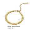 18K Gold Stainless Steel Chain Bracelet - Elegant DIY Jewelry for Women