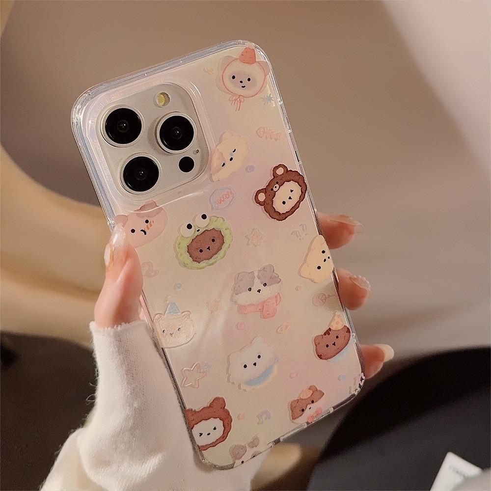 Милый полноэкранный чехол для телефона с изображением животных, совместимый и подходящий для iPhone15 14 13/12promax