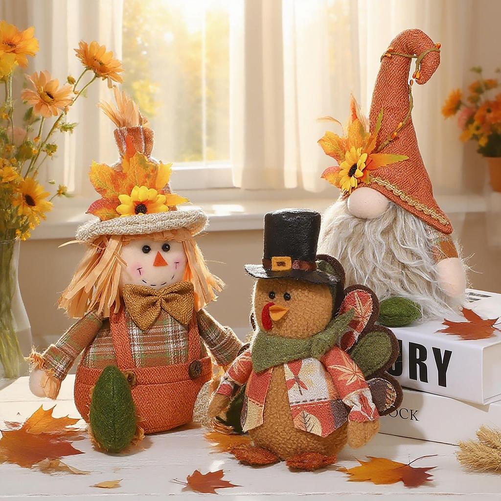 Орнаменты для дисплея «Рудольф и индейка» на День благодарения