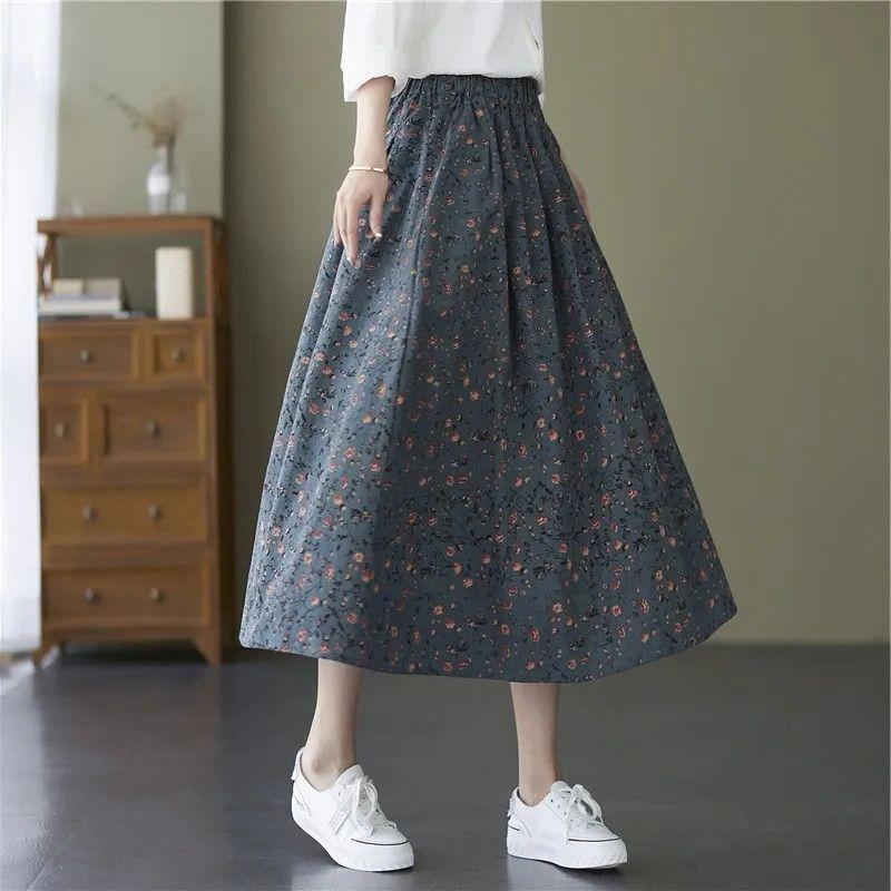 Women's Summer Casual Versatile Elastic Women's Skirts Loose Comfortable Large Size Half-length Skirt