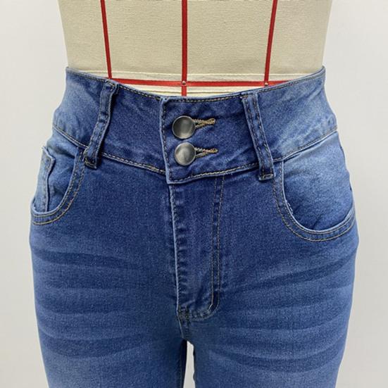 Женские ретро-джинсы с карманами, застежка-молния на средней талии, эластичные джинсовые брюки, однотонные, облегающие, расклешенные брюки для повседневной работы и вечеринок