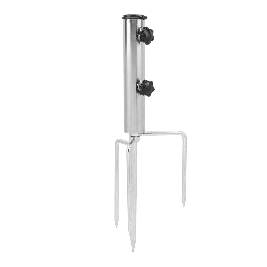 Стальной садовый зонтик-штырь, держатель для зонта в землю с 4 штырями для кемпинга и пикника