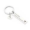 Stainless Steel Drive Safe Keychain Lover Gifts Fashion Jewelry A-Z 26 Initials Lettering Key Ring