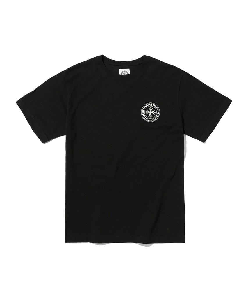 PUNCH DRUNK PARTIES Circle Logo Narrow Tee (Black)