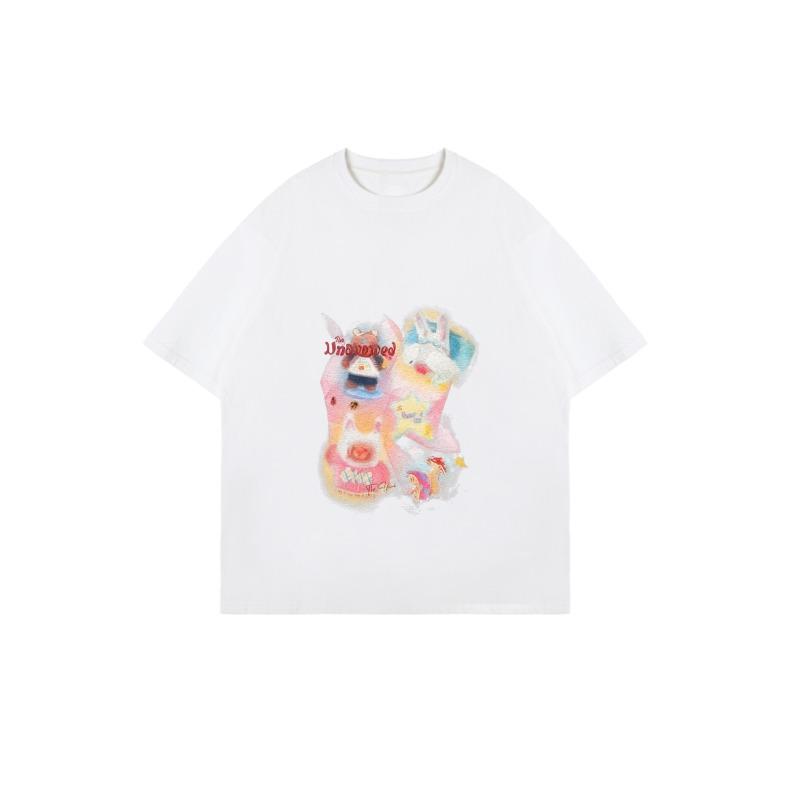 Черная футболка оверсайз с мультяшным принтом животного и текстом для повседневной носки