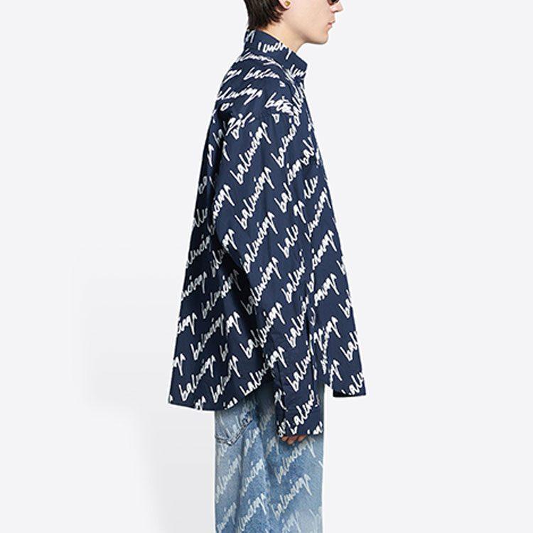 Balenciaga Рубашка с принтом логотипа 662983TLLJ48502