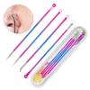 4PCS Acne Blackhead Comedone Black Spot Pimple Blemish Remover Skin Care Women Beauty Acne Treatment Pore Cleanser Needle Hook