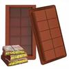 Silicone Filling Chocolate Bar Mold Deeper Chooclate Covered Cookie Making Tool Candy Cake Baking Tray