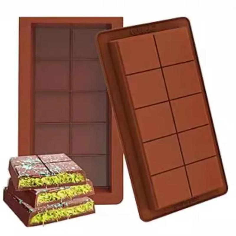 Силиконовая форма для шоколадных батончиков с начинкой, более глубокая, покрытая шоколадом, форма для выпечки печенья, противень для выпечки конфет