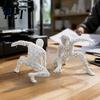 Personalized Gifts for Men 3D Printed Hollow Mesh Superhero Figurine, Creative Spider Style Action Pose Stylish Grid Sculptures Desktop Ornament, Cool