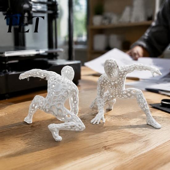 Personalized Gifts for Men 3D Printed Hollow Mesh Superhero Figurine, Creative Spider Style Action Pose Stylish Grid Sculptures Desktop Ornament, Cool