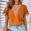 Casual Loose Short Sleeve Women Blouse Tops  Fashion White V Neck Chiffon Women Shirts Oversized Female Clothing Blusas 21064