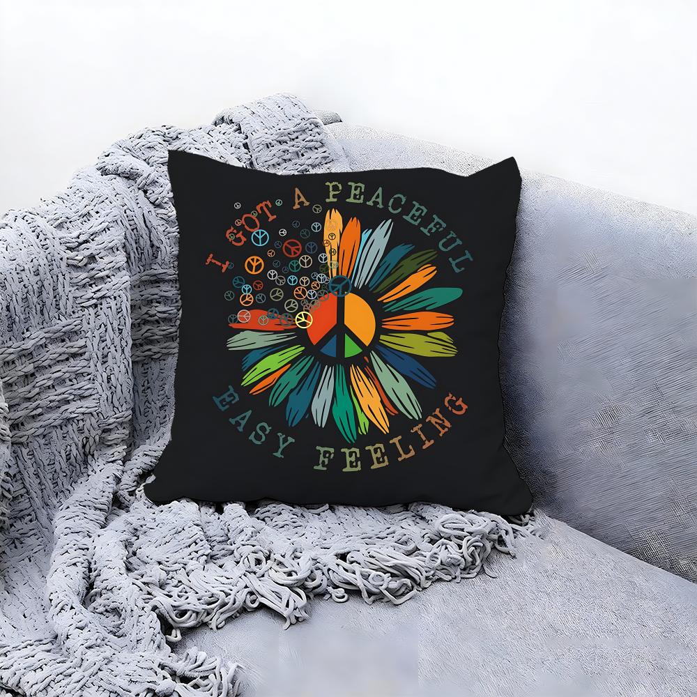 serene peace Cushion Cover Premium Comfort Reversible Pillow Cove Two in One Design for Any Room Car Interior