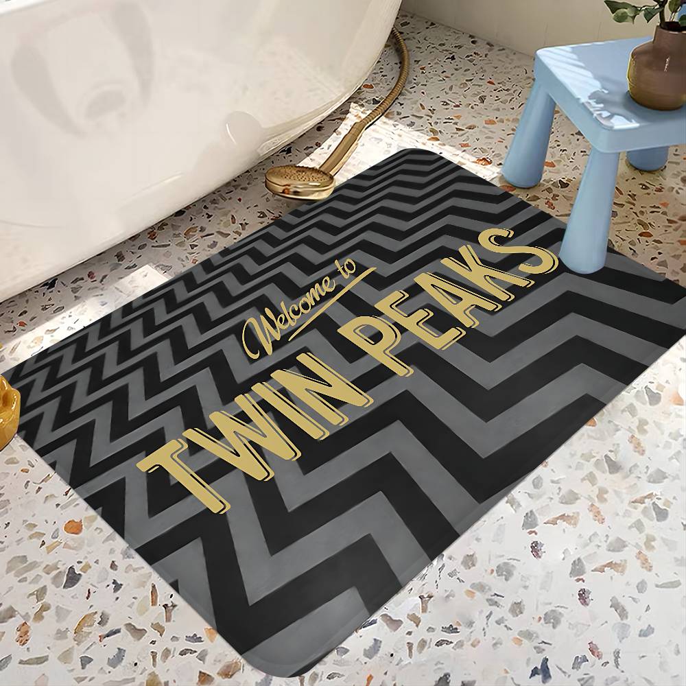 Thriller T-Twin TV P-Peaks Bathroom Mat Retro Multiple Choice Living Room Kitchen Rug Non-Slip Bedside Mats