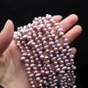1String, Luxury Purple Artificial Pearl Beads 0.5-0.6cm, Handmade Rice Beads for DIY Women Necklaces Bracelets Accessories, Jewelry Making Crafts 36cm