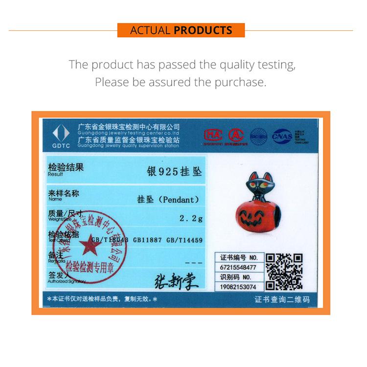 BAMOER, стерлинговое серебро 925 пробы, эмаль, Хэллоуин, смайлик, тыквы и игривый черный кот, очаровательные бусины для женщин, ювелирные украшения