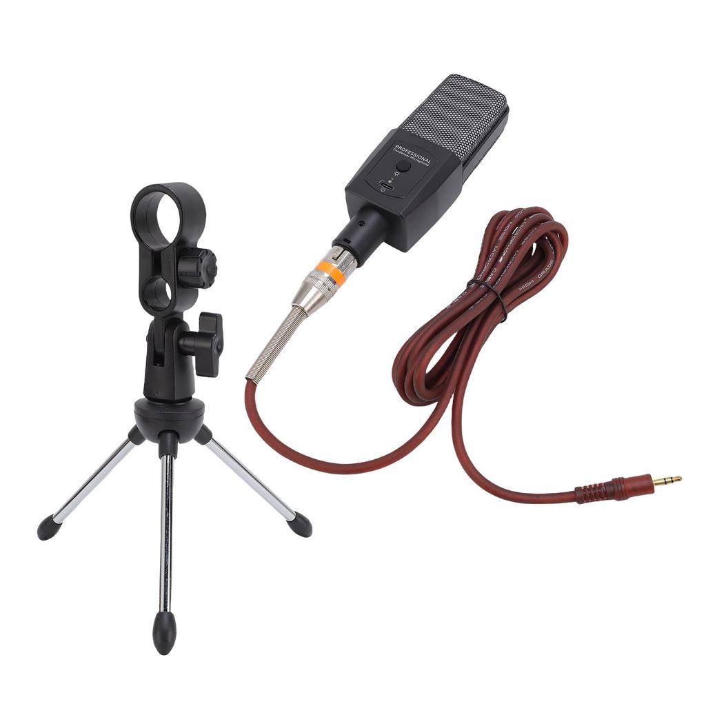 Gaming Microphone with RGB Light USB Computer Condenser Mic with Tripod Stand for PC Streaming Podcast Studio Recording