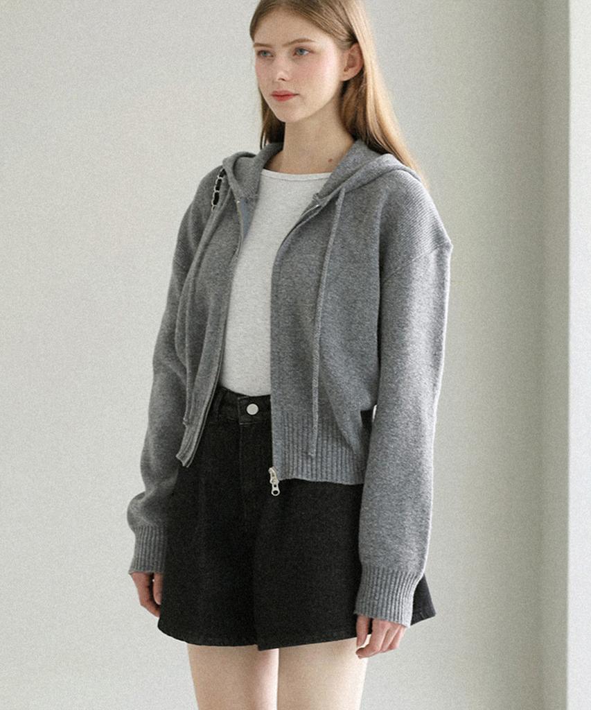 SLOWLOLLI Cozy Knit Zip-Up Hoodie