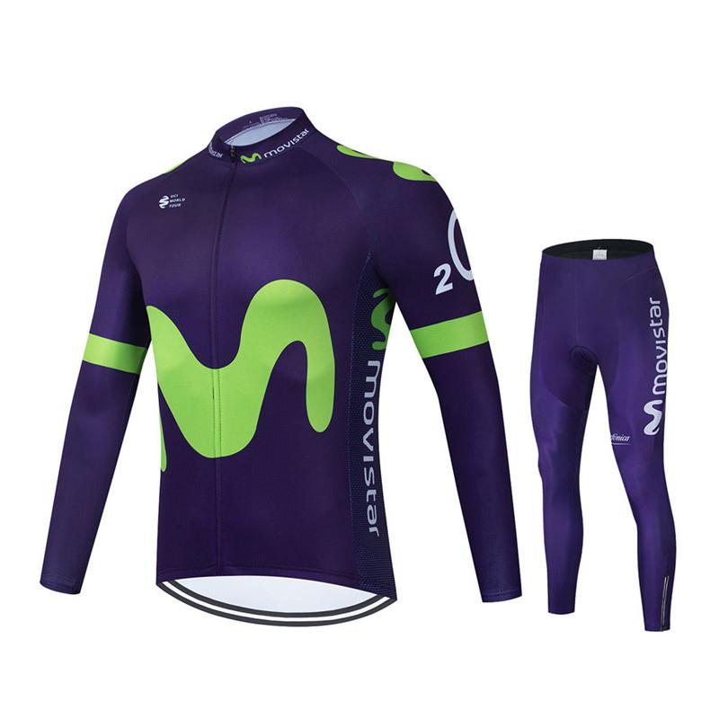 2026 Movistar Team Велосипедные джерси с длинным рукавом Ropa Ciclismo Maillot Велосипедная одежда Дышащая Mtb Велосипедная одежда