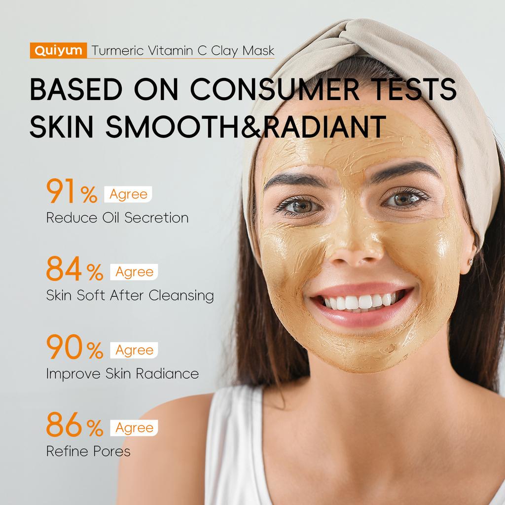 QUIYUM Маска-пленка с женьшенем, куркумой и витамином С (5g) Увлажнение, увлажнение и глубокое очищение