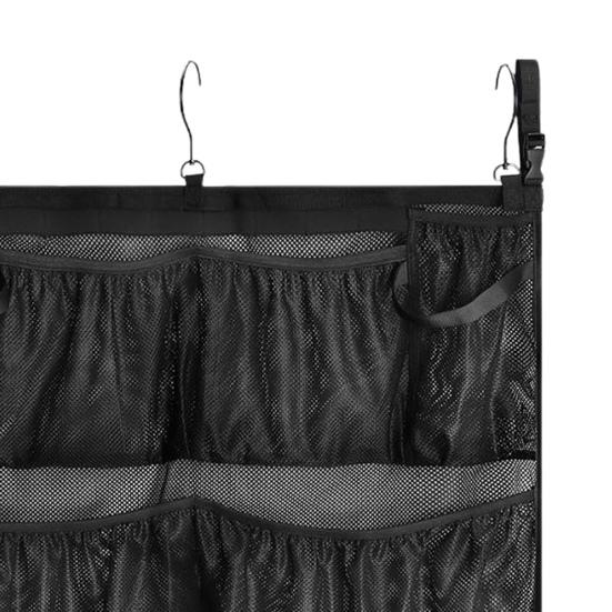 Poolside Storage Bag Multi Pockets Hollow Out Drainage 360 Degree Rotation Hook Large Capacity Swimming Pool Pole Toys Goggles Phone Mesh Bag